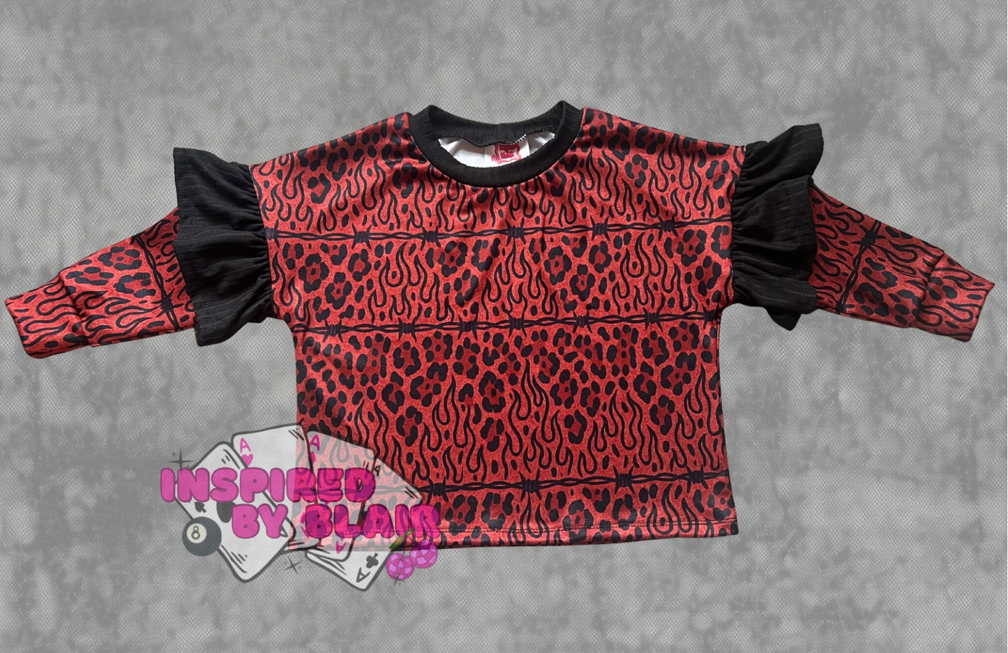 2t ruffle sleeve dolman