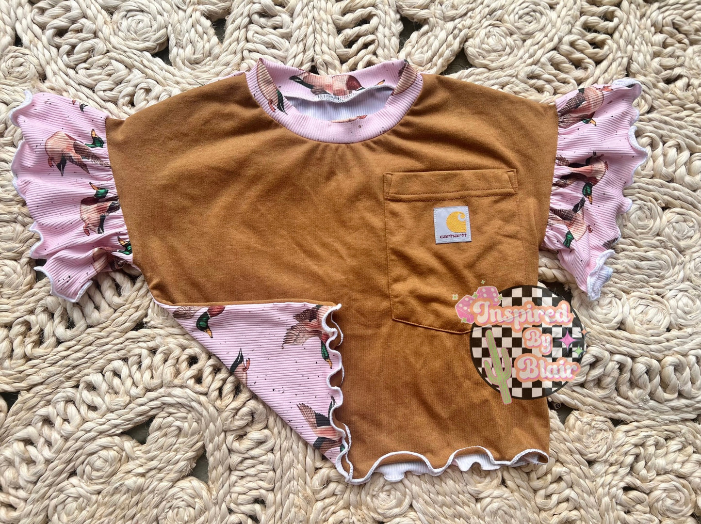 2t ruffle sleeve dolman upcycle