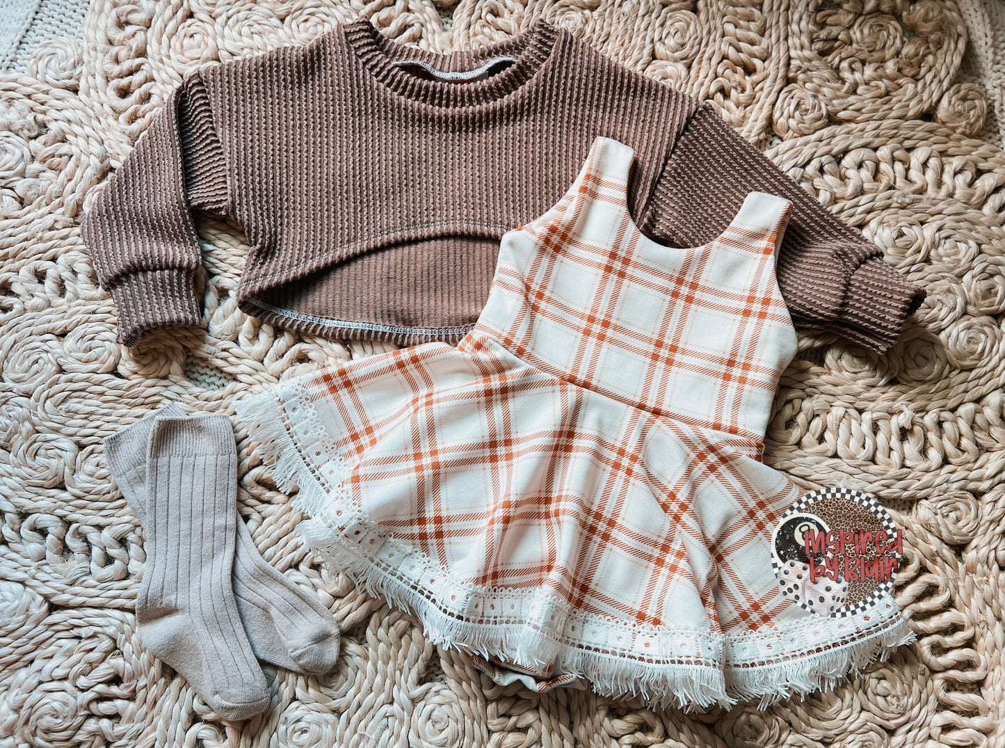 18/24m skirted Brielle with snaps + honey top