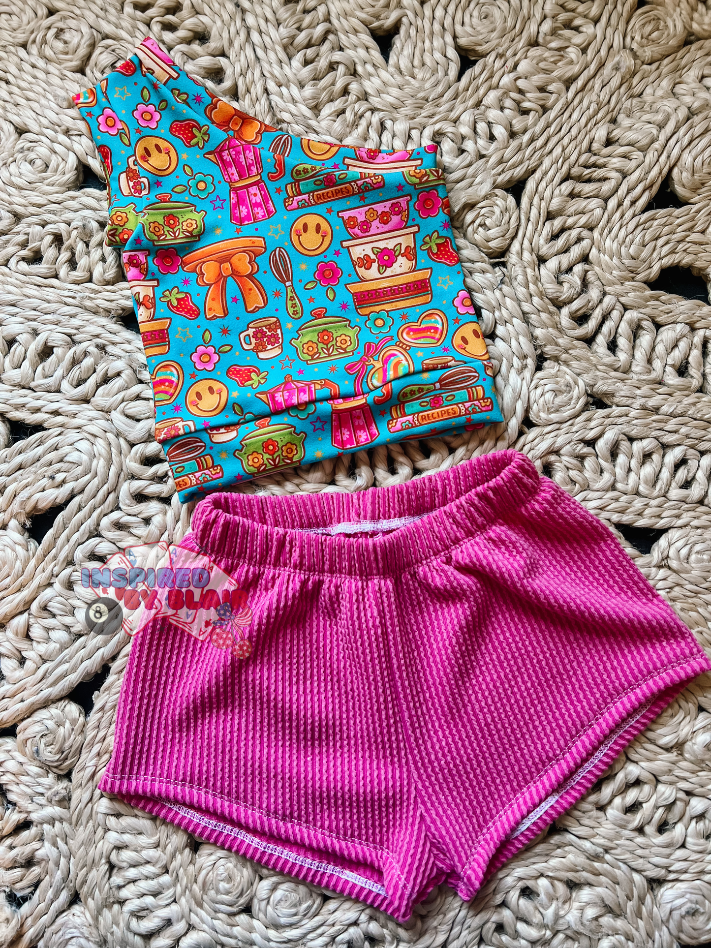 3t one shoulder tank + breezy shorts