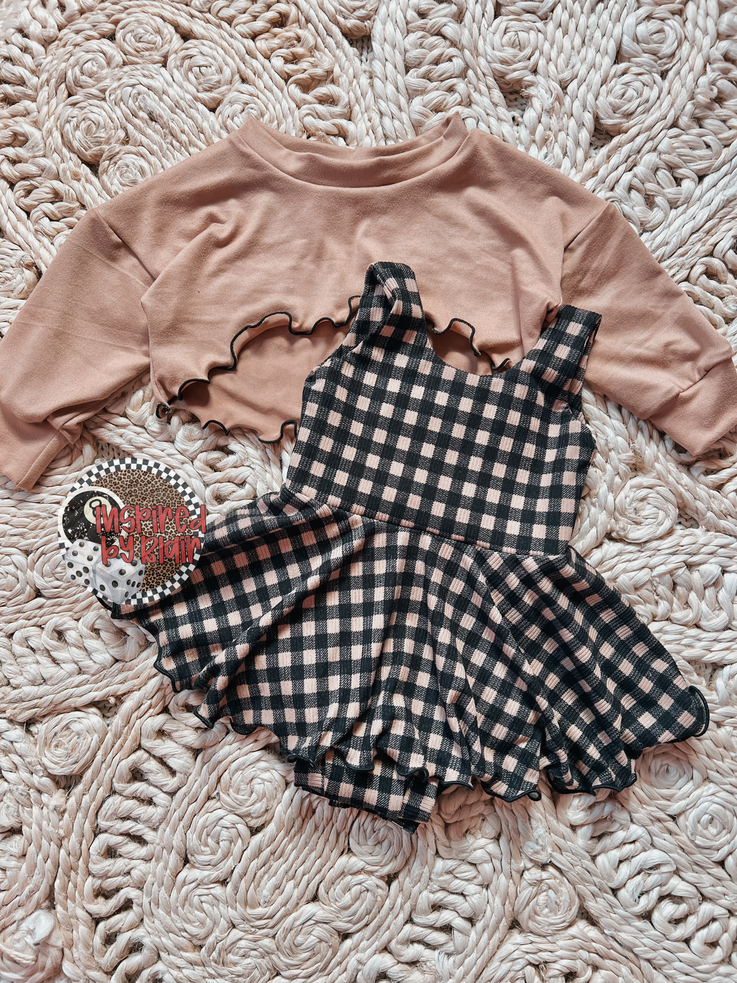 6/9m skirted Brielle with snaps + honey top