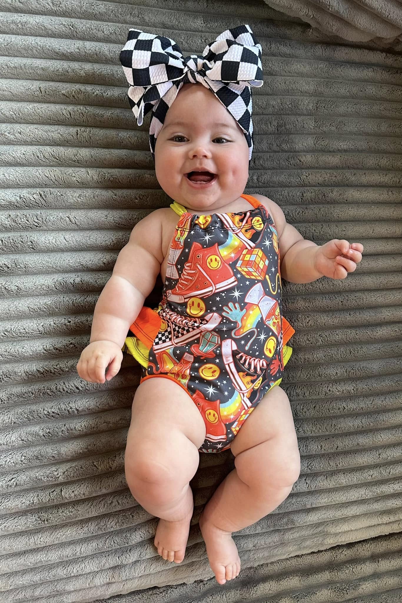 Custom Ruffle Bum Halter Romper