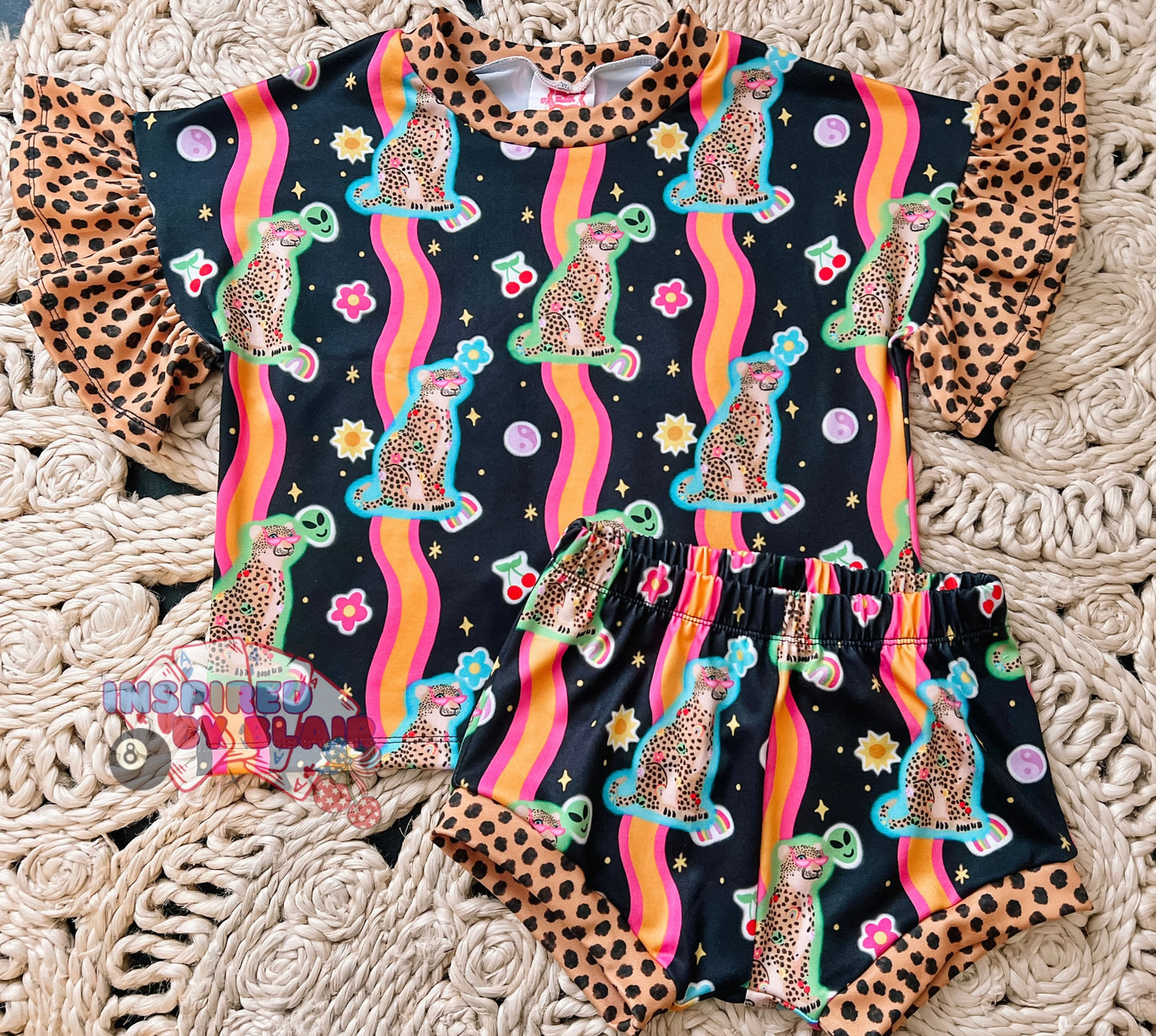 5t ruffle dolman + shorties