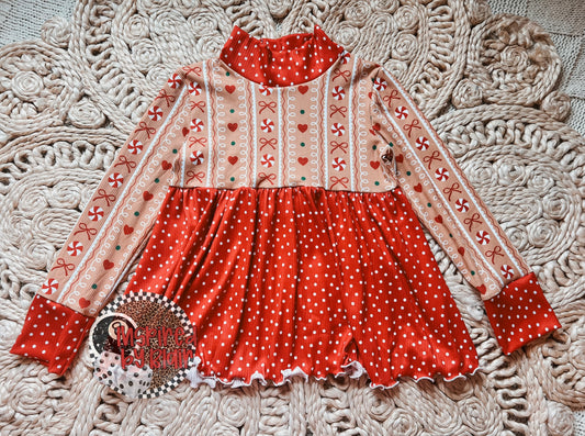 5t mock neck peplum