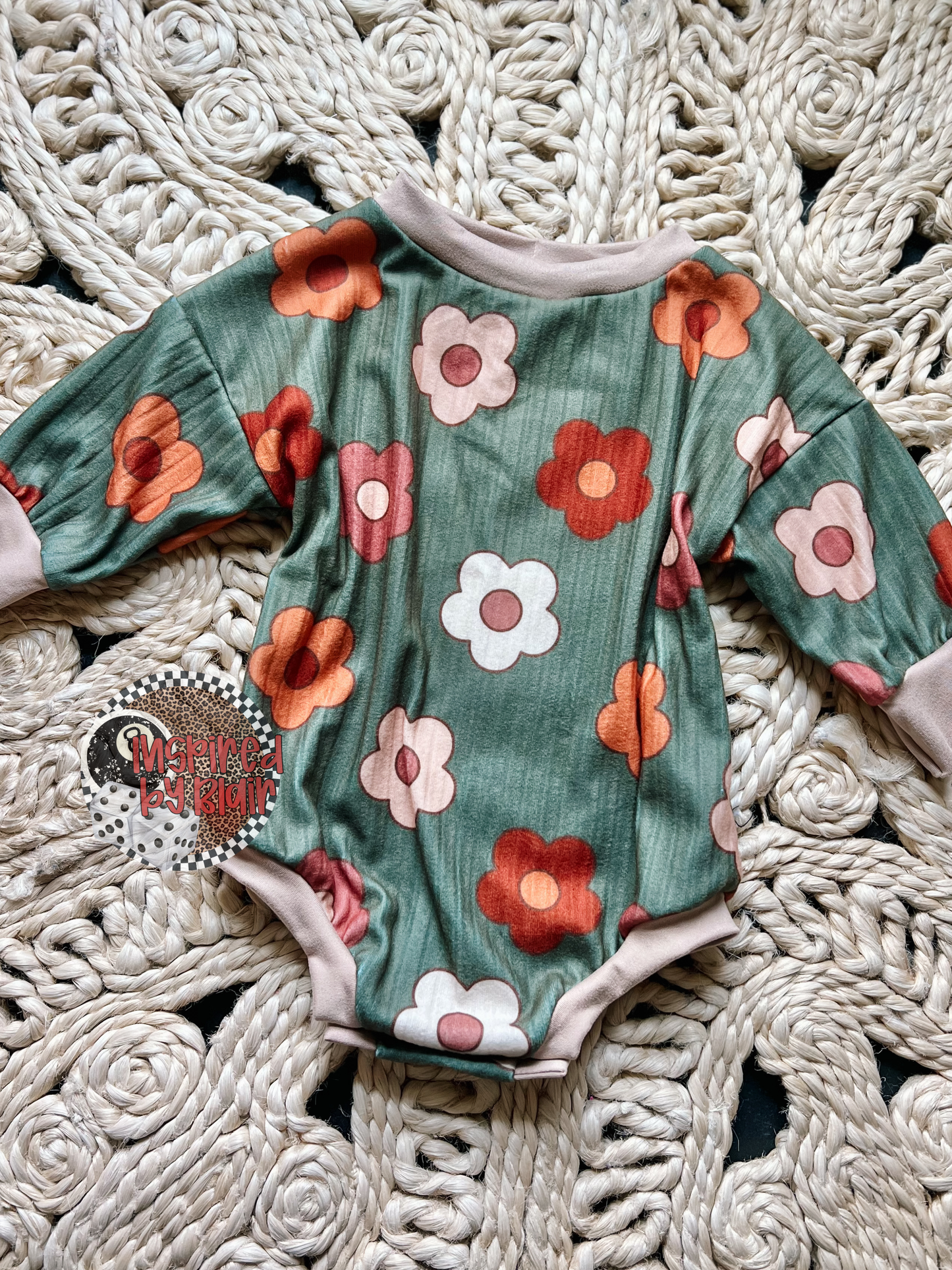0/3m sweater romper w/ snaps