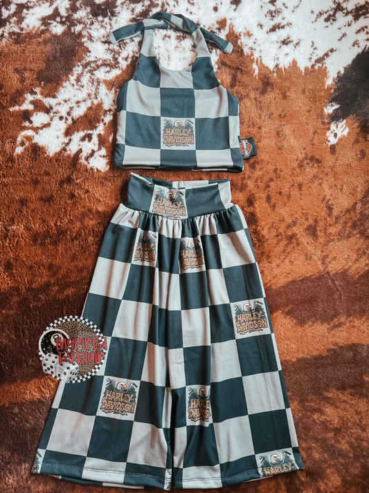18/24m halter top + flow pants