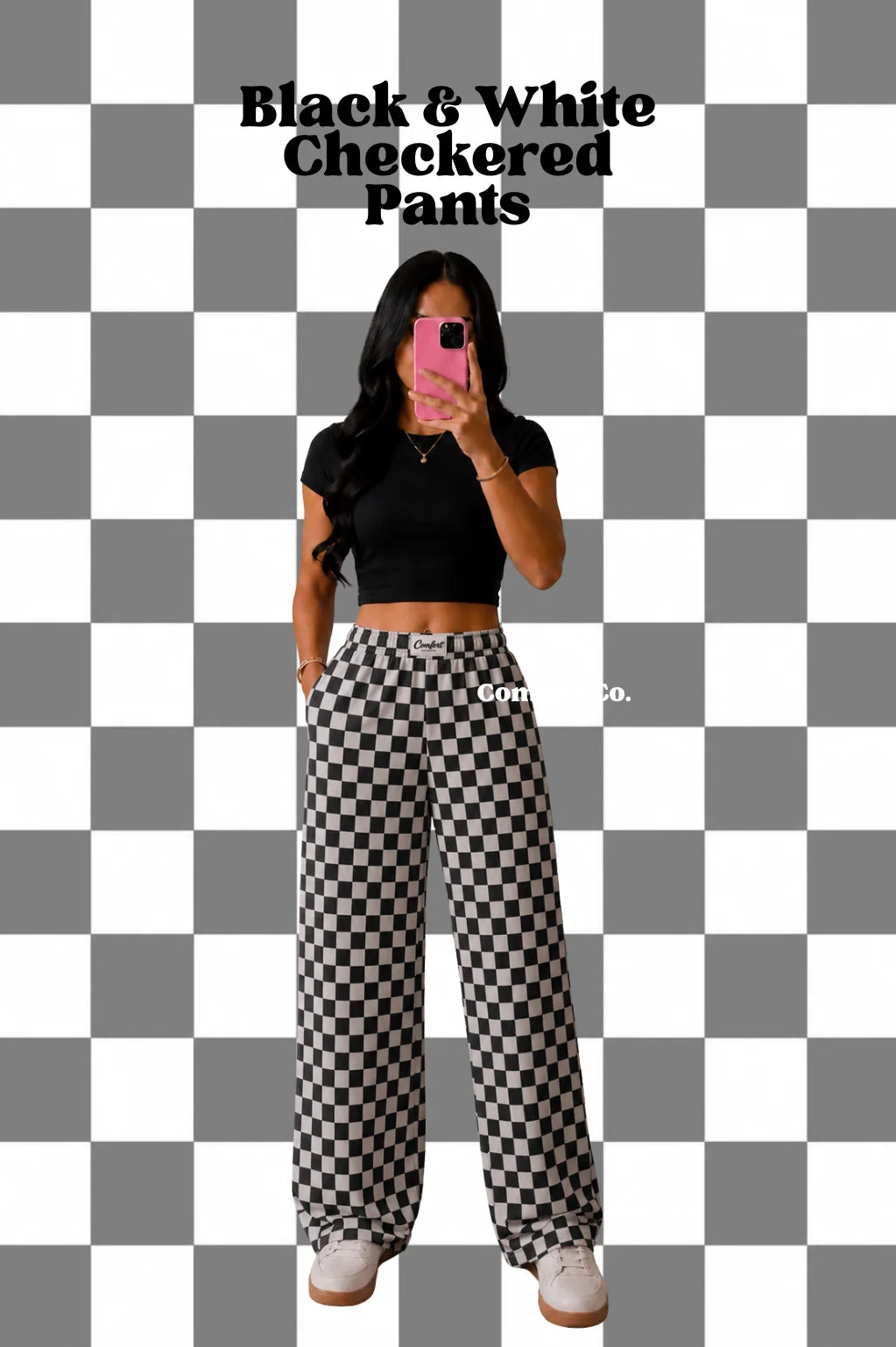 Black & White checkered pants (Mama & mini)