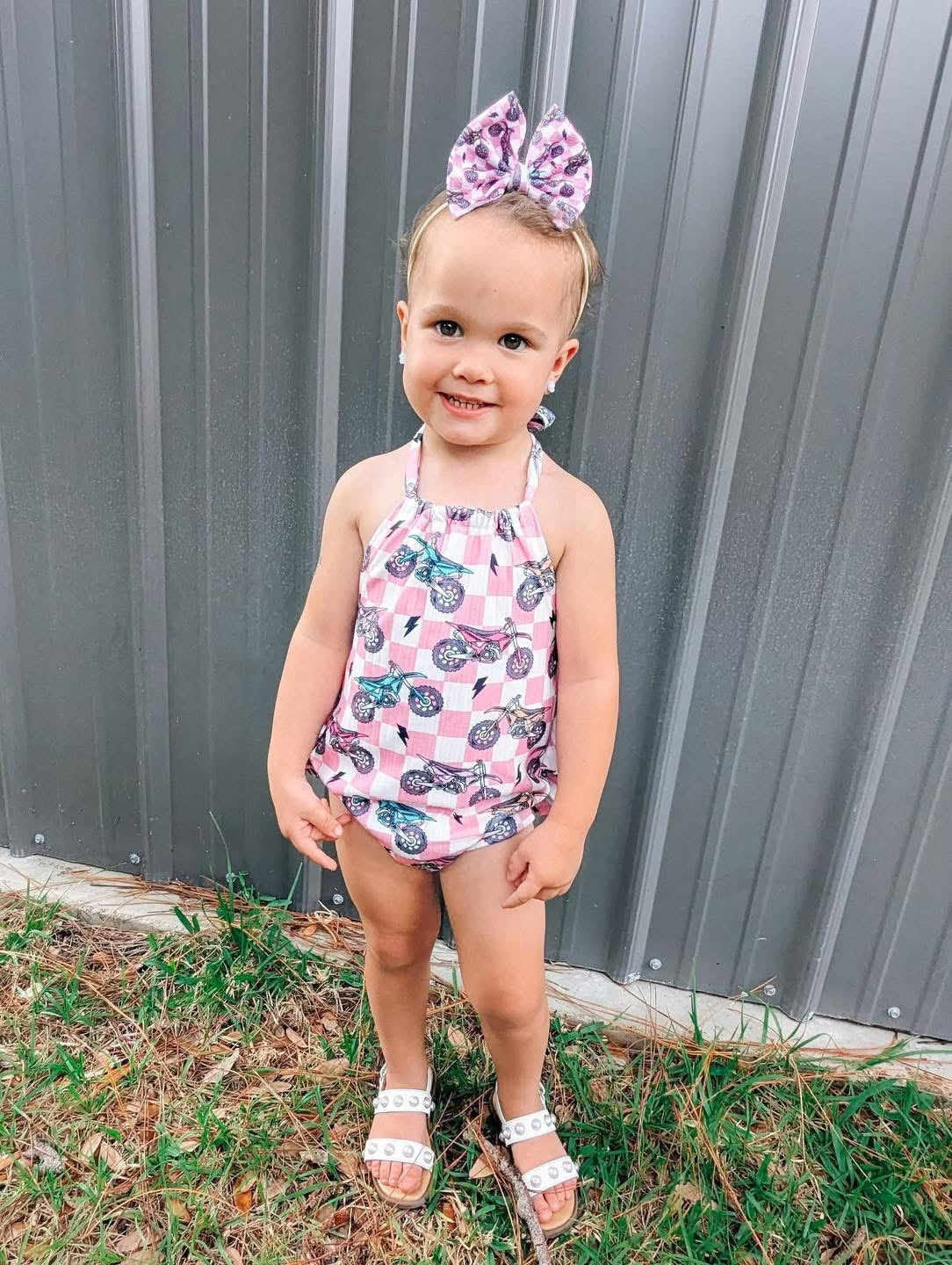 Custom Ruffle Bum Halter Romper