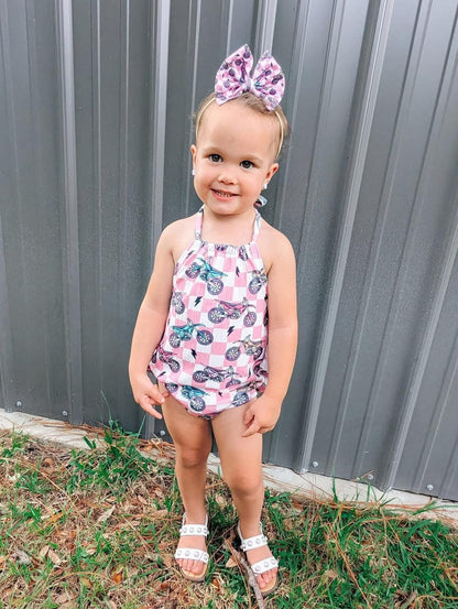 Custom Ruffle Bum Halter Romper